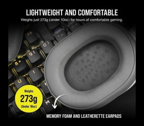 Słuchawki Corsair HS55 Surround Wired Białe dla graczy z Dolby Audio