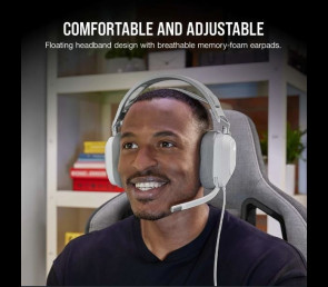 Słuchawki Corsair HS80 RGB USB Wired Gaming biały nauszne z Dolby 7.1