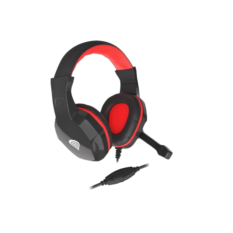 Słuchawki dla graczy Genesis Argon 100 czarno-czerwone stereo z mikrofonem Słuchawki dla graczy Genesis Argon 100 czarno-czerwone stereo z mikrofonem