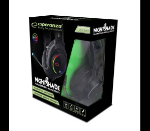 Słuchawki Esperanza Nightshade z mikrofonem stereo dla graczy czarne