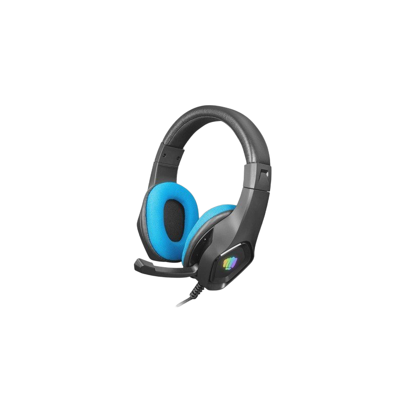 Słuchawki Fury Phantom Gaming nauszne z podświetleniem RGB czarno-niebieskie Słuchawki Fury Phantom Gaming nauszne z podświetleniem RGB czarno-niebieskie