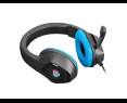Słuchawki Fury Phantom Gaming nauszne z podświetleniem RGB czarno-niebieskie Słuchawki Fury Phantom Gaming nauszne z podświetleniem RGB czarno-niebieskie