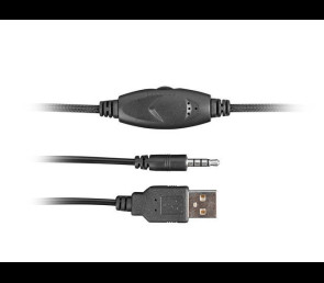 Słuchawki Fury Phantom Gaming nauszne z podświetleniem RGB czarno-niebieskie