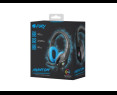 Słuchawki Fury Phantom Gaming nauszne z podświetleniem RGB czarno-niebieskie Słuchawki Fury Phantom Gaming nauszne z podświetleniem RGB czarno-niebieskie