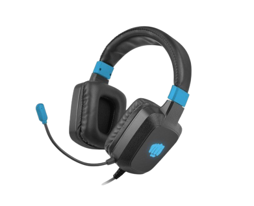 Słuchawki Fury Raptor Gaming nauszne czarno-niebieskie z mikrofonem