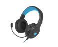 Słuchawki Fury Warhawk RGB dla graczy czarno-niebieskie z mikrofonem Słuchawki Fury Warhawk RGB dla graczy czarno-niebieskie z mikrofonem