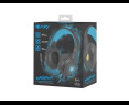 Słuchawki Fury Warhawk RGB dla graczy czarno-niebieskie z mikrofonem Słuchawki Fury Warhawk RGB dla graczy czarno-niebieskie z mikrofonem