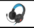 Słuchawki Fury Warhawk RGB dla graczy czarno-niebieskie z mikrofonem Słuchawki Fury Warhawk RGB dla graczy czarno-niebieskie z mikrofonem