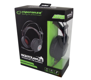 Słuchawki gaming Esperanza Nightcrawler stereo z mikrofonem podświetlane