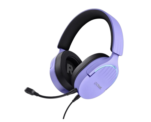 Słuchawki Trust GXT490P FAYZO 7.1 USB fioletowe gamingowe nauszne