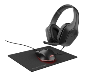 Zestaw GXT 790 3-in-1 Gaming słuchawki mysz podkładka czarny