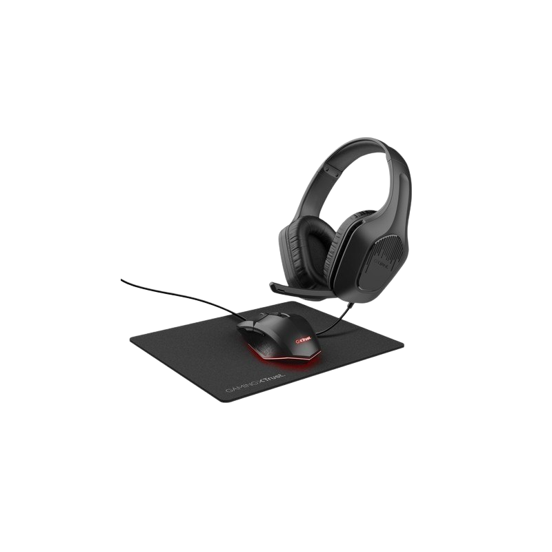 Zestaw GXT 790 3-in-1 Gaming słuchawki mysz podkładka czarny Zestaw GXT 790 3-in-1 Gaming słuchawki mysz podkładka czarny