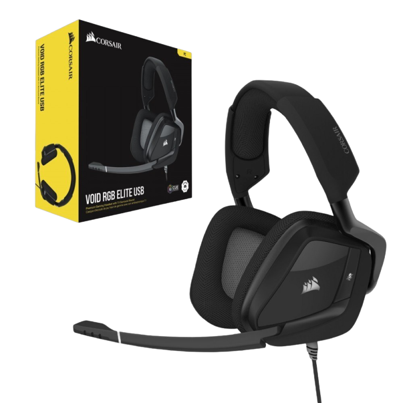 Zestaw słuchawkowy Corsair VOID RGB ELITE 7.1 USB gamingowy z mikrofonem Zestaw słuchawkowy Corsair VOID RGB ELITE 7.1 USB gamingowy z mikrofonem