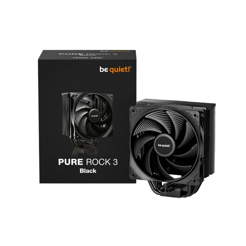 Chłodzenie CPU Be quiet! Pure Rock 3 BK039 czarne wydajne wentylator Pure Wings 3 Chłodzenie CPU Be quiet! Pure Rock 3 BK039 czarne wydajne wentylator Pure Wings 3