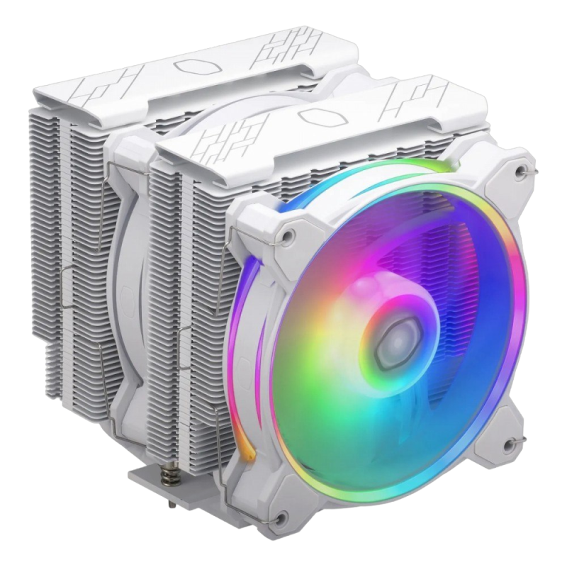 Chłodzenie CPU Cooler Master Hyper 622 Halo białe ARGB 6 heatpipe podwójny radiator Chłodzenie CPU Cooler Master Hyper 622 Halo białe ARGB 6 heatpipe podwójny radiator