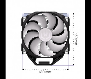 Chłodzenie procesora Fortis 5 Black ARGB ciche wydajne LED