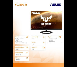 Asus Monitor VG249Q1R 23.8 FHD gaming IPS 165Hz z głośnikami