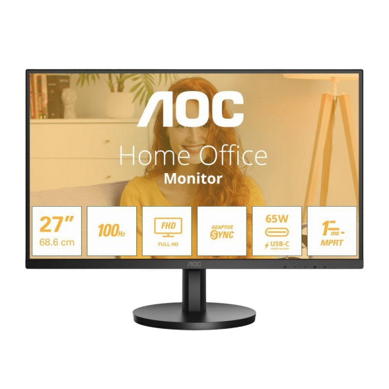 Monitor AOC 27B3CA2 27 cali IPS FHD 100Hz HDMI DP USB-C Monitor AOC 27B3CA2 27 cali IPS FHD 100Hz HDMI DP USB-C