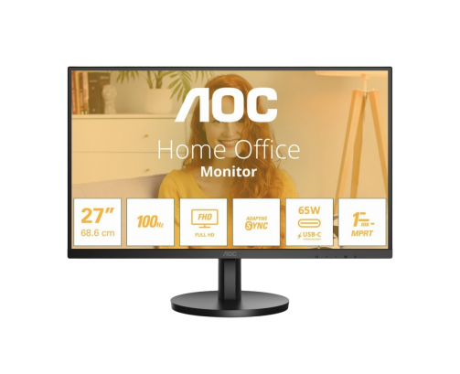 Monitor AOC 27B3CA2 27 cali IPS FHD 100Hz HDMI DP USB-C