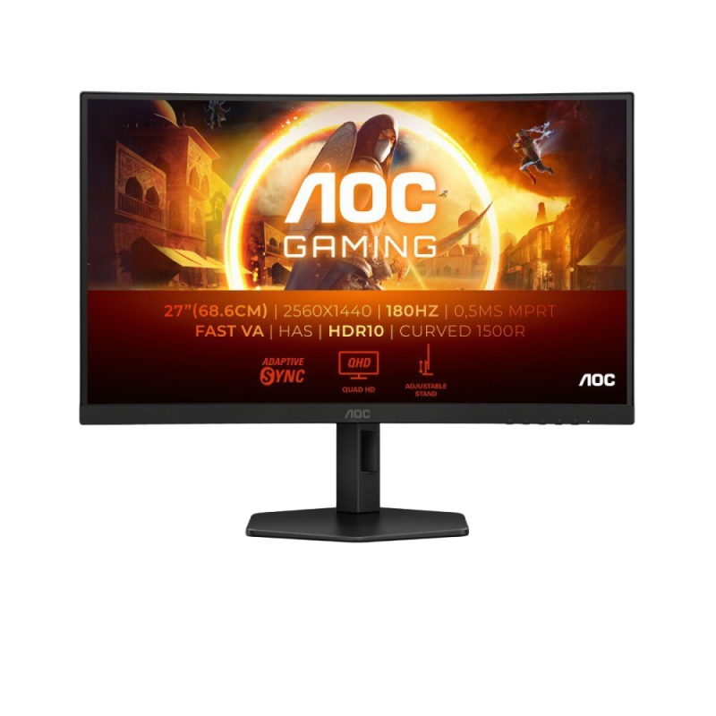 Monitor AOC CQ27G4X 27 cali zakrzywiony Fast VA 180Hz HDMI DP Monitor AOC CQ27G4X 27 cali zakrzywiony Fast VA 180Hz HDMI DP