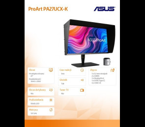 Monitor Asus ProArt PA27UCX-K 27 cali 4K HDR10 mini LED IPS z głośnikiem