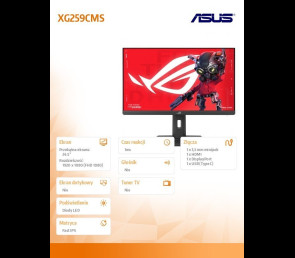 Monitor Asus ROG Strix XG259CMS 25 FHD 310Hz z USB-C elastyczny gamingowy