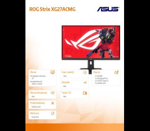 Monitor Asus ROG Strix XG27ACMG 27 cali 270Hz IPS z USB-C