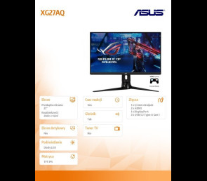 Monitor Asus ROG Strix XG27AQ 27 WQHD 170Hz szybki IPS z głośnikami