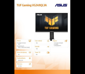 Monitor Asus TUF Gaming VG249QL3A 23.8 FHD 180Hz IPS G-SYNC