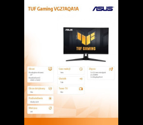 Monitor Asus TUF Gaming VG27AQA1A 27 FHD 170Hz VA matowy
