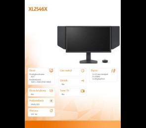 Monitor BENQ XL2546X LED 240Hz gamingowy szybki dla profesjonalnych graczy