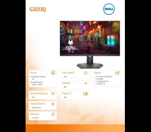 Monitor Dell G3223Q 32 4K HDR FreeSync 144Hz IPS LED do gier