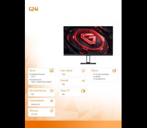 Monitor Xiaomi G24i 24 FHD gamingowy 180Hz z FreeSync