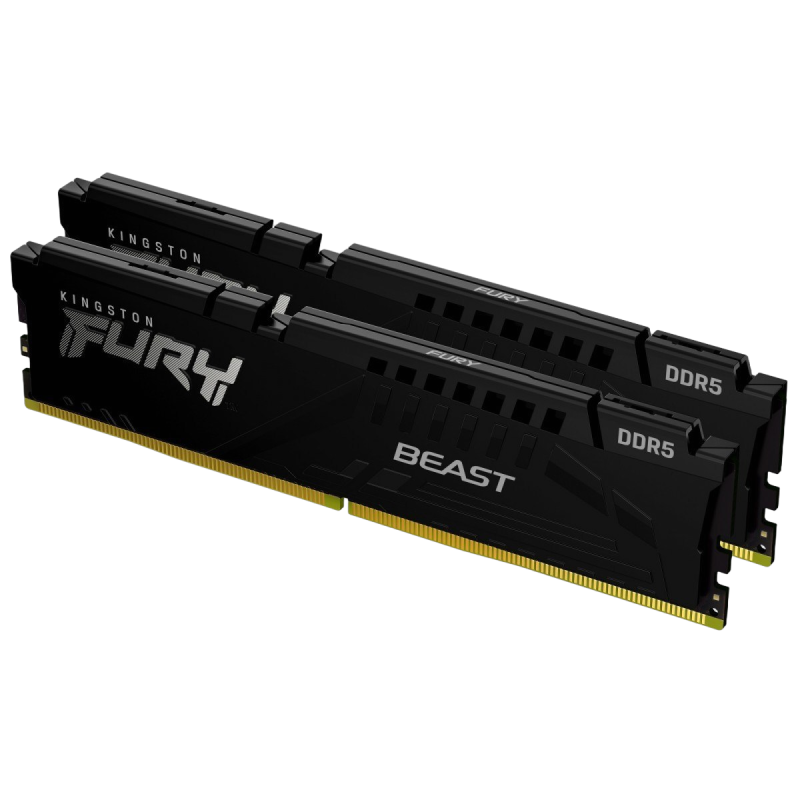 Pamięć Kingston DDR5 Fury Beast 32GB 6400 CL32 czarna z radiatorami Pamięć Kingston DDR5 Fury Beast 32GB 6400 CL32 czarna z radiatorami