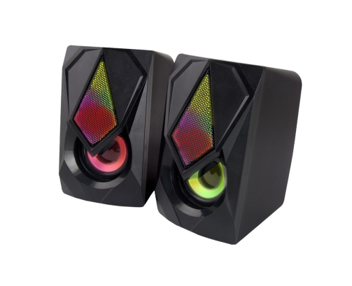 Głośnik 2.0 USB LED Rainbow Esperanza czarny wysokiej jakości