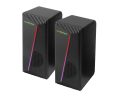 Głośniki Esperanza 2.0 USB LED Rainbow czarne do komputerów Głośniki Esperanza 2.0 USB LED Rainbow czarne do komputerów