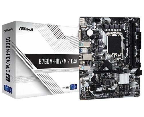 ASRock Płyta główna B760M-HDV/M.2 D4 mATX dla Intel Core 12/13 gen