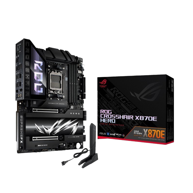 Asus Płyta główna ROG CROSSHAIR X870E HERO AM5 DDR5 gamingowa z HDMI USB-C Asus Płyta główna ROG CROSSHAIR X870E HERO AM5 DDR5 gamingowa z HDMI USB-C