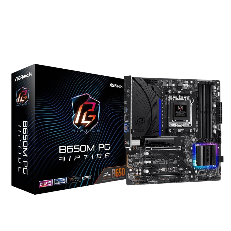 Płyta główna ASRock B650M PG Riptide AM5 DDR5 HDMI DP mATX Płyta główna ASRock B650M PG Riptide AM5 DDR5 HDMI DP mATX