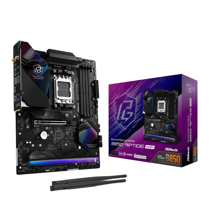 Płyta główna ASRock B850 Phantom Gaming Riptide WiFi ATX DDR5 4x Płyta główna ASRock B850 Phantom Gaming Riptide WiFi ATX DDR5 4x