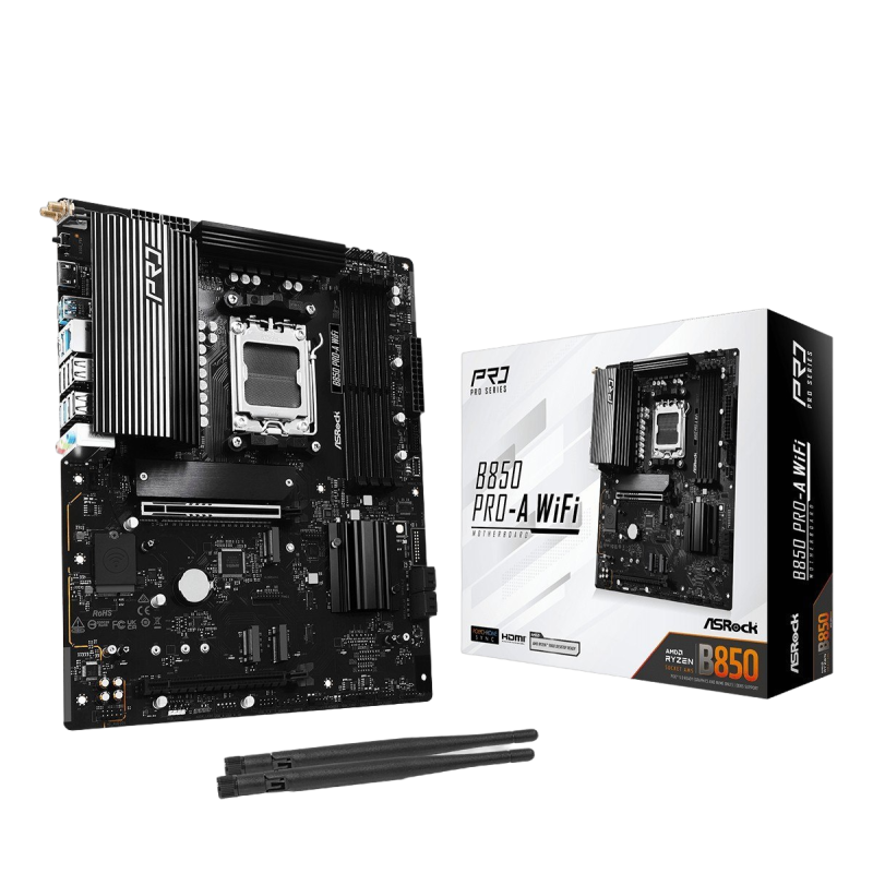 Płyta główna ASRock B850 PRO-A WIFI AM5 DDR5 ATX stabilna profesjonalna Płyta główna ASRock B850 PRO-A WIFI AM5 DDR5 ATX stabilna profesjonalna