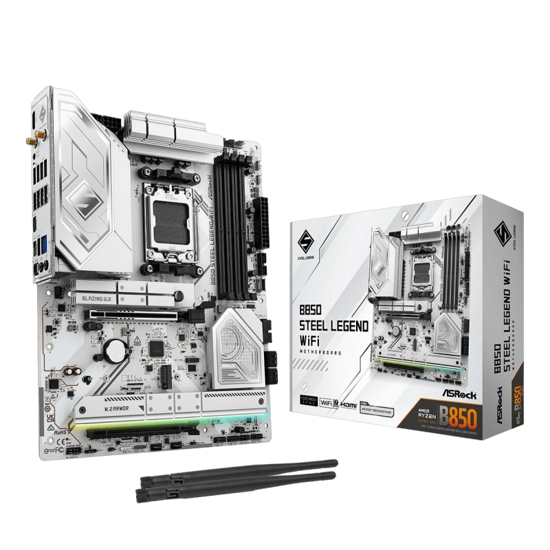 Płyta główna ASRock B850 Steel Legend WiFi AM5 4DDR5 ATX wydajna Płyta główna ASRock B850 Steel Legend WiFi AM5 4DDR5 ATX wydajna