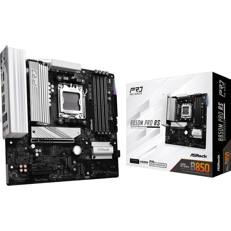 Płyta główna ASRock B850M PRO RS AM5 mATX DDR5 z 2.5G LAN Płyta główna ASRock B850M PRO RS AM5 mATX DDR5 z 2.5G LAN