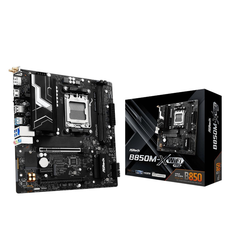 Płyta główna ASRock B850M-X WIFI R2.0 AM5 DDR5 mATX z Wi-Fi 6E Płyta główna ASRock B850M-X WIFI R2.0 AM5 DDR5 mATX z Wi-Fi 6E