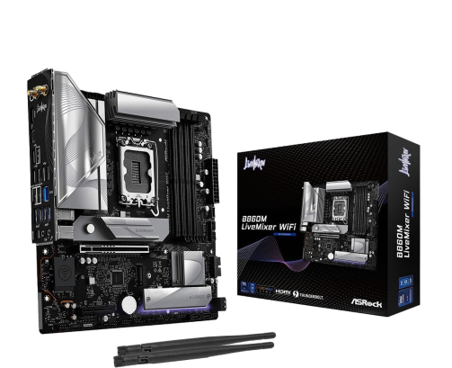 Płyta główna ASRock B860M LIVEMIXER WIFI mATX z DDR5 i Wi-Fi 6E