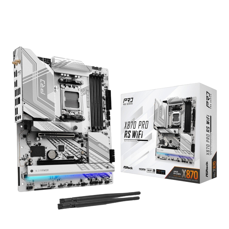 Płyta główna ASRock X870 Pro RS WiFi AM5 4DDR5 ATX z PCIe 5.0 Płyta główna ASRock X870 Pro RS WiFi AM5 4DDR5 ATX z PCIe 5.0