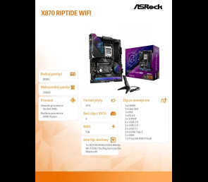 Płyta główna ASRock X870 RIPTIDE WIFI ATX DDR5 M.2 dla graczy