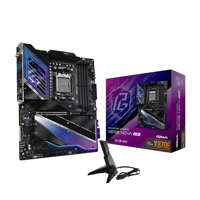 Płyta główna ASRock X870E NOVA WIFI AM5 DDR5 ATX gamingowa Płyta główna ASRock X870E NOVA WIFI AM5 DDR5 ATX gamingowa