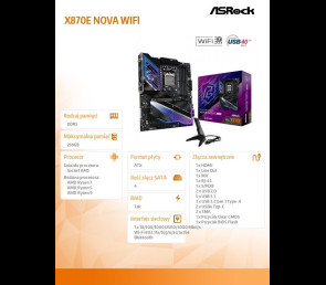 Płyta główna ASRock X870E NOVA WIFI AM5 DDR5 ATX gamingowa