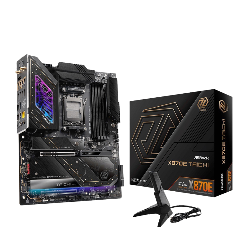 Płyta główna ASRock X870E TAICHI AM5 EATX 4DDR5 z M.2 USB4 wydajna Płyta główna ASRock X870E TAICHI AM5 EATX 4DDR5 z M.2 USB4 wydajna
